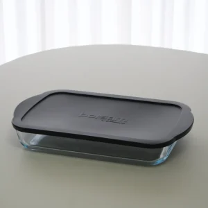 PASABAHCE BORCAM PLATEAU AVEC COUVERCLE EN SILICONE NOIR 3850ML