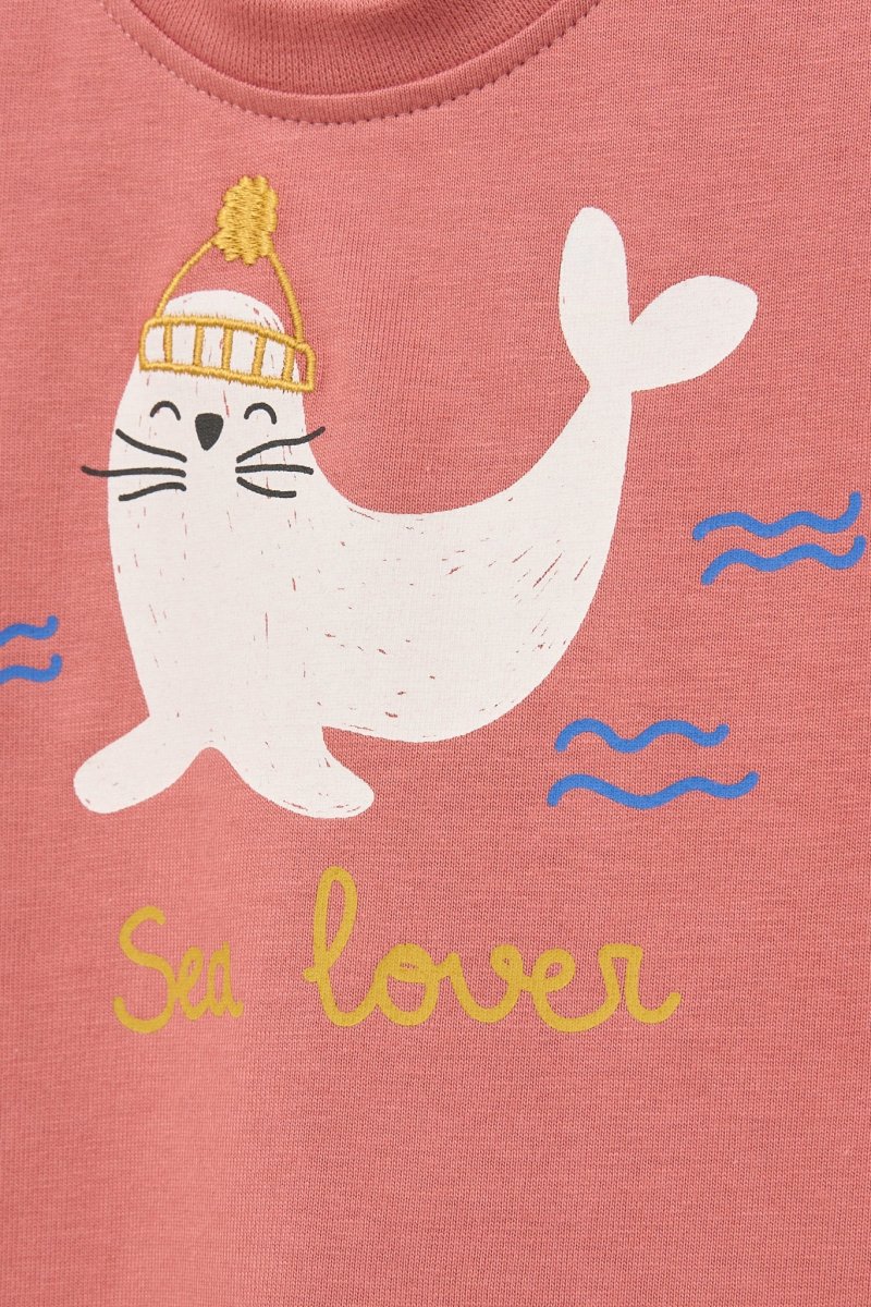 Camiseta algodón estampado foca – Image 3