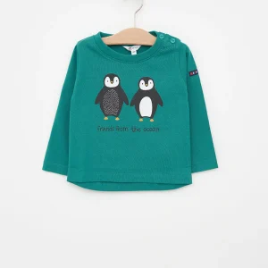 Camiseta algodón estampado pingüinos