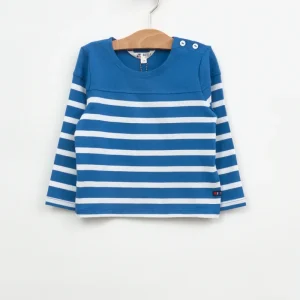Camiseta de bebé manga larga raya marinera