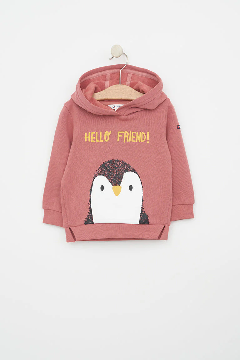 Sudadera con capucha estampado pingüino – Image 2