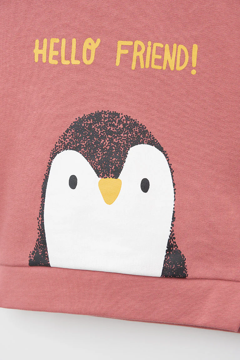 Sudadera con capucha estampado pingüino – Image 5