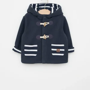 Chaqueta polar bolsilos a rayas