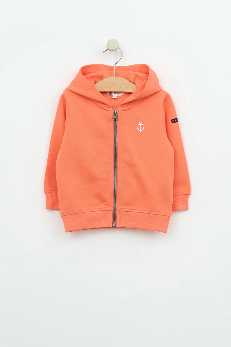 Chaqueta bebé de algodón Terry con capucha – Image 2