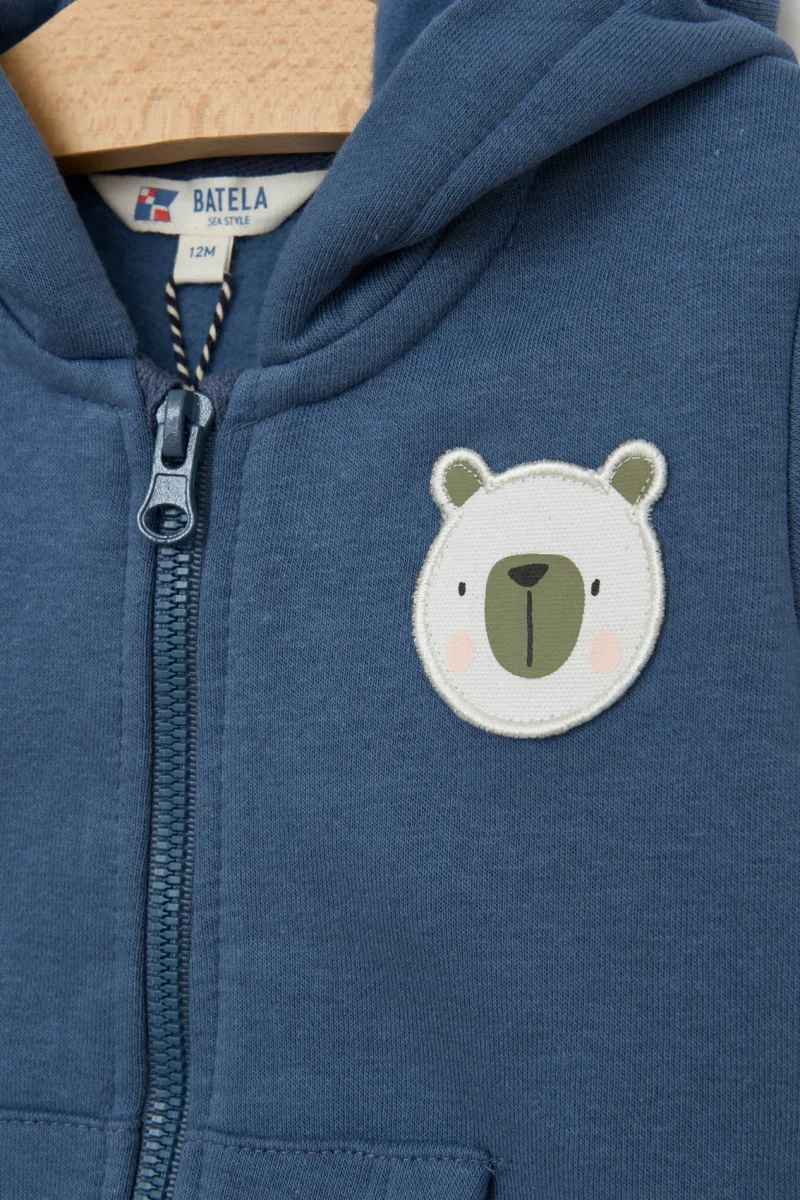 Sudadera o chaqueta bebé parche oso – Image 8