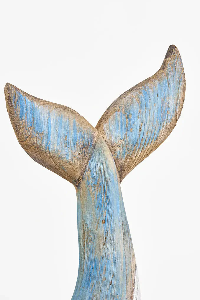 Ballena de madera decorativa de pared grande – Image 4