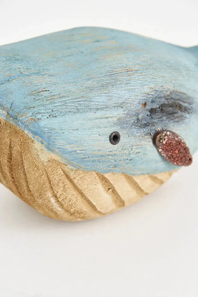 Ballena decorativa de madera y metal pequeña – Image 5