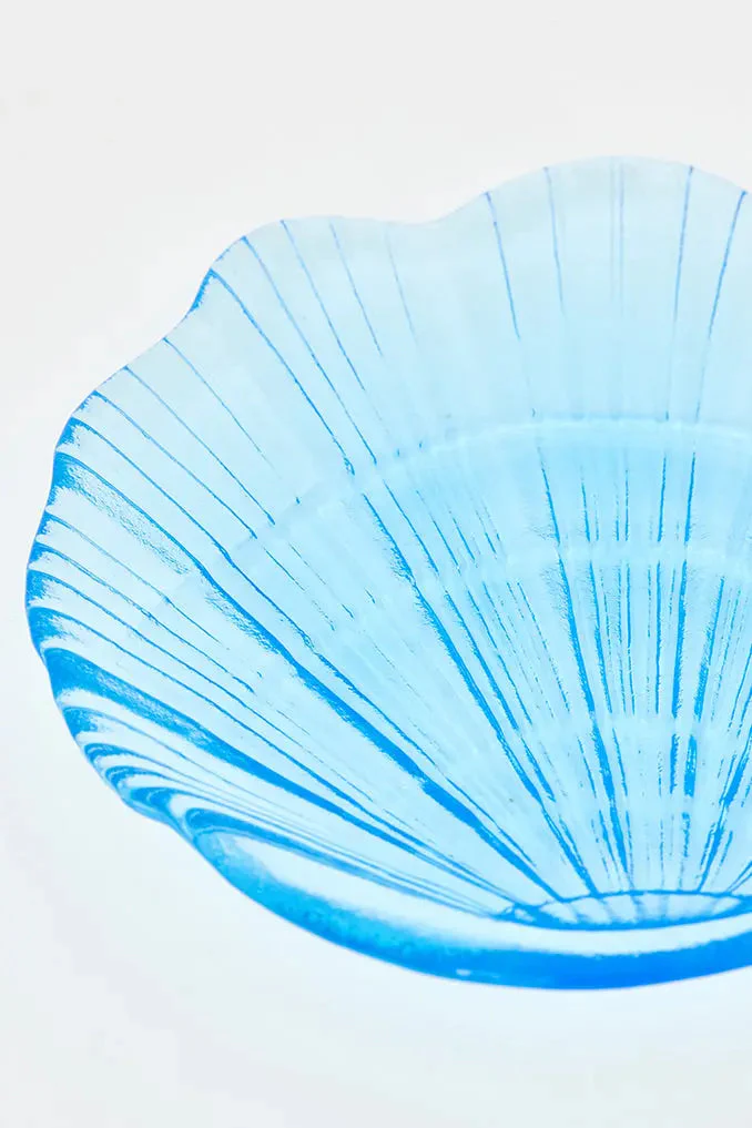 Bandeja concha en cristal azul pequeño – Image 4