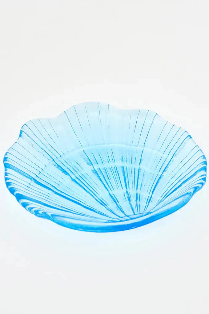Bandeja concha en cristal azul pequeño – Image 5
