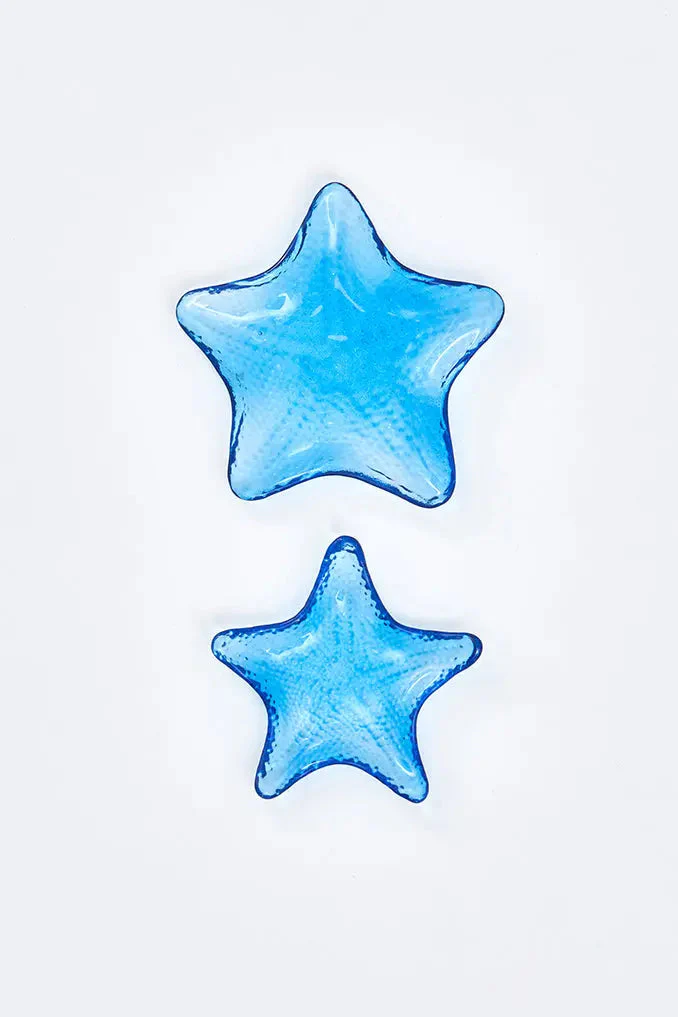 Bandeja estrella de mar azul de cristal pequeña – Image 4