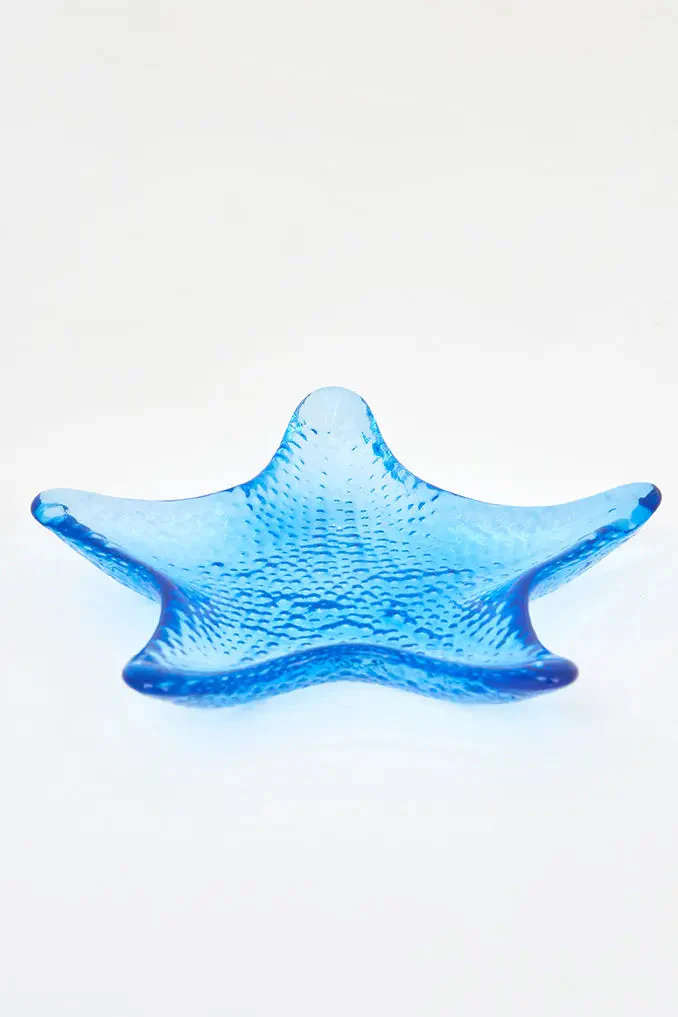 Bandeja estrella de mar azul de cristal pequeña – Image 5