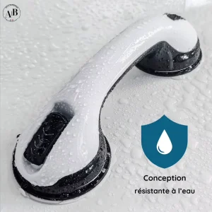 SécuriGrip™ – Poignée de maintien & sécurité à ventouse pour douche, salle de bain et wc
