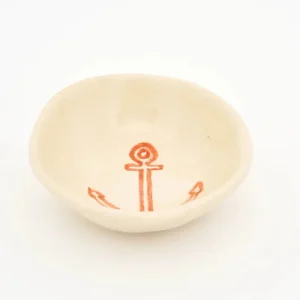 Bol de gres con detalle de ancla roja