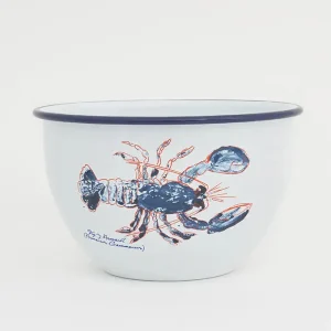 Bol metal esmaltado grande langosta