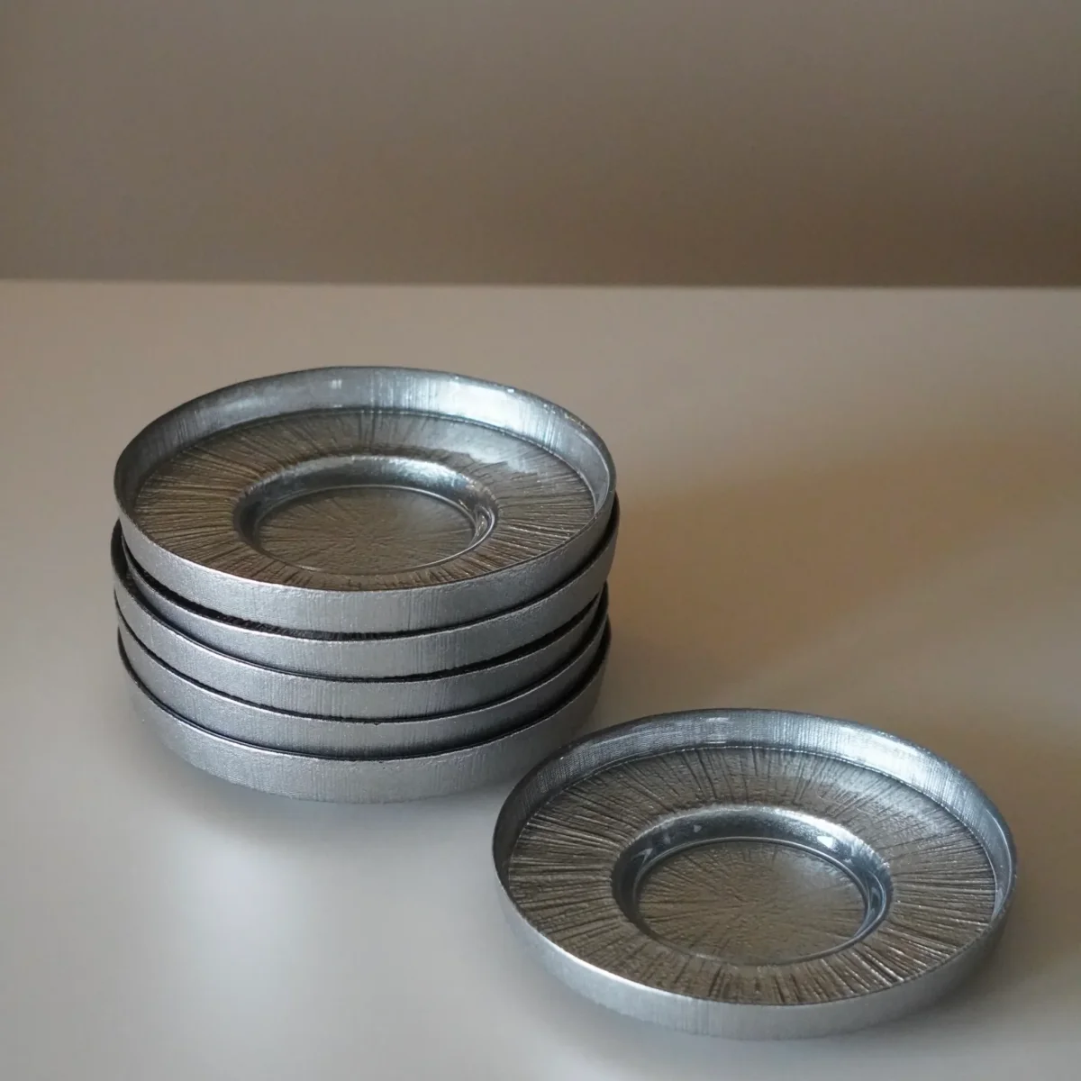 BRICARD LOT DE 6 DESSOUS DE VERRE GRIS NACRE – Image 4