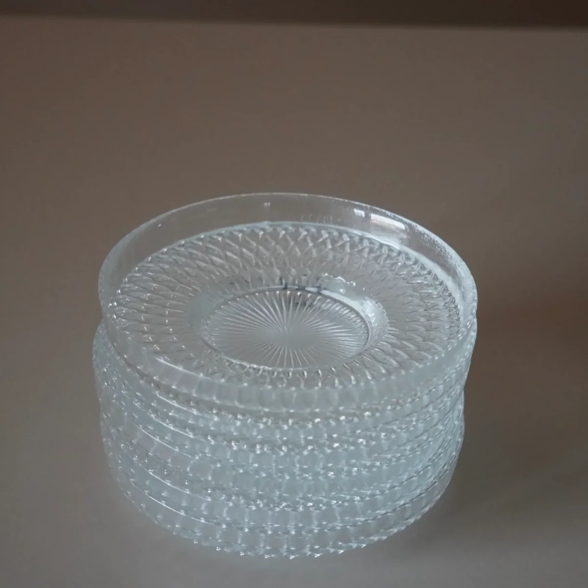 BRICARD LOT DE 6 DESSOUS DE VERRE TRANSPARENT