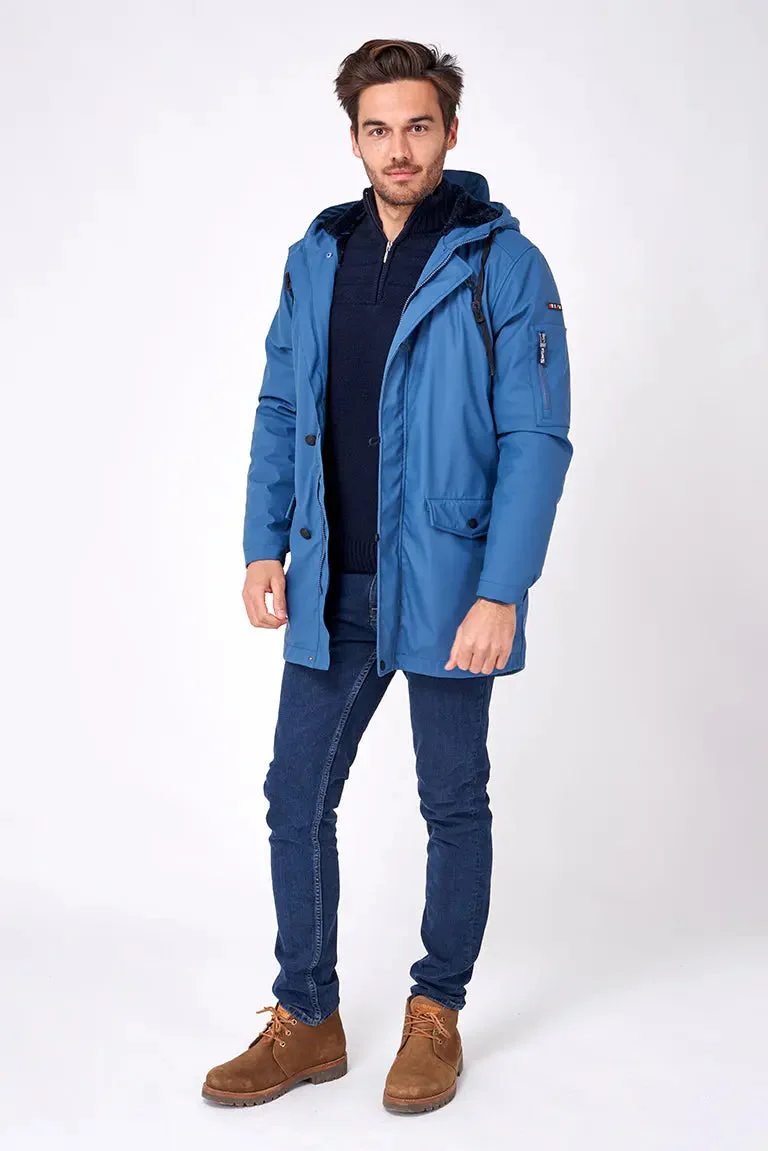 Chubasquero o impermeable en poliuretano con forro interior de pelo – Image 4