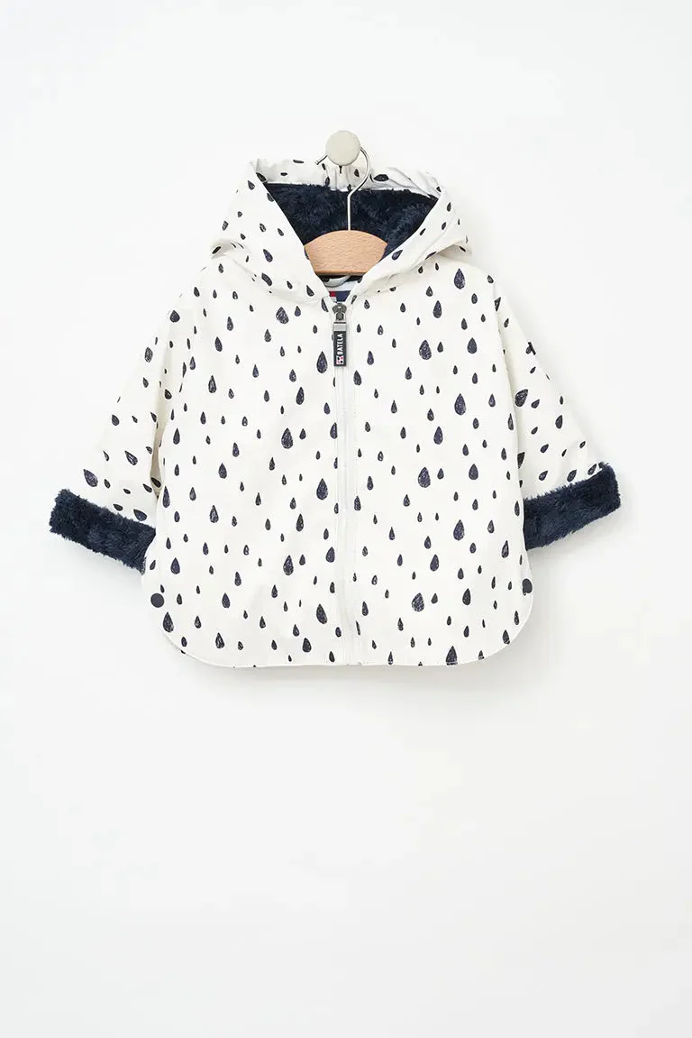 Chubasquero capa bebé con forro interior de pelo