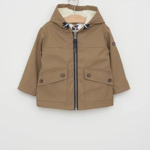 Chubasquero bebé bolsillos forro de pelo