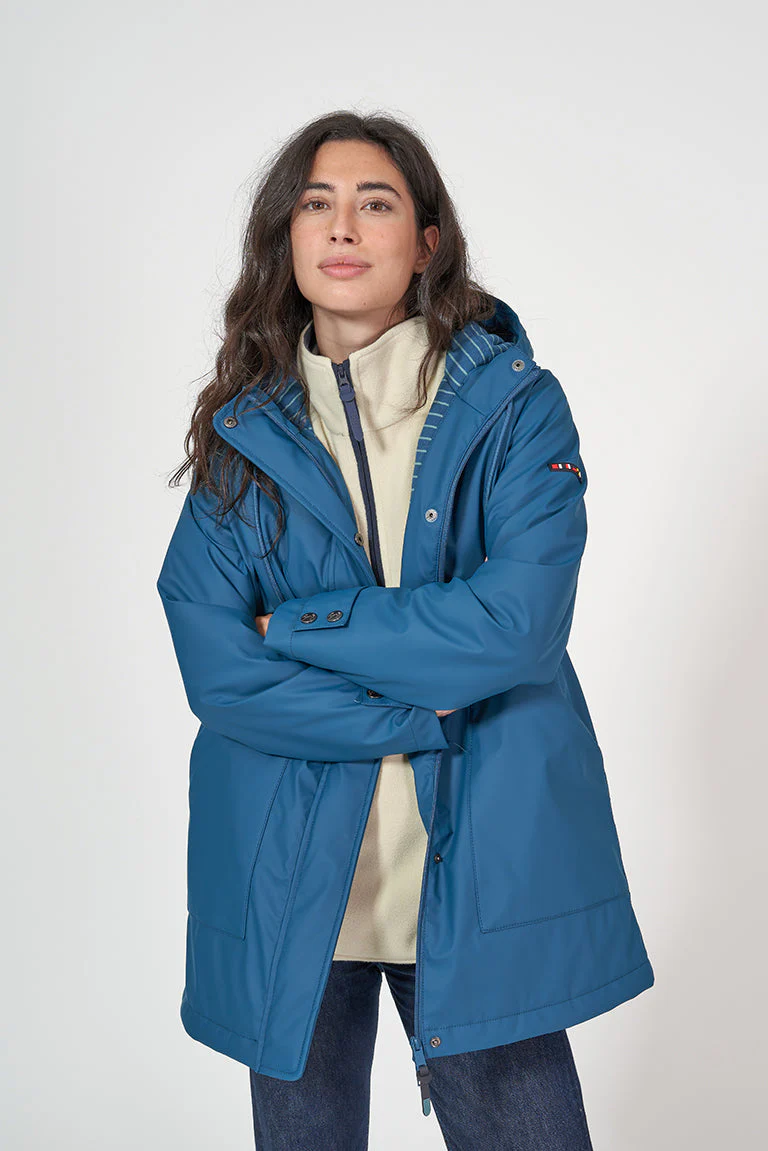 Chubasquero con forro a rayas – Image 9