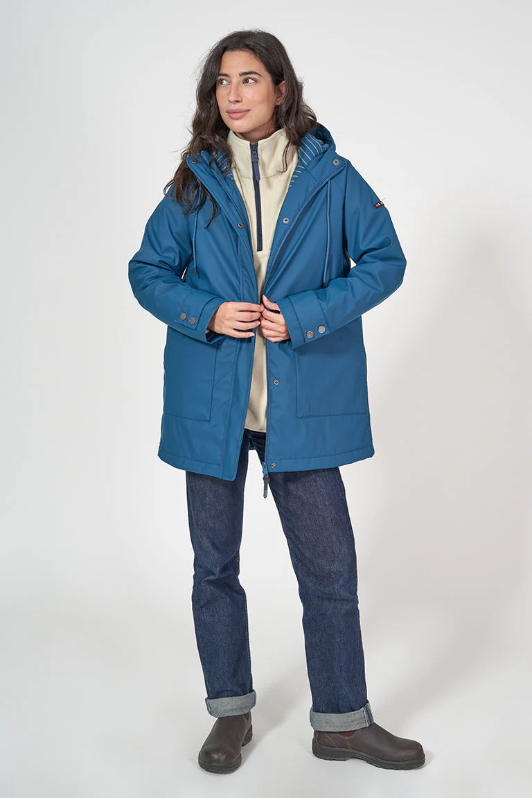 Chubasquero con forro a rayas – Image 2