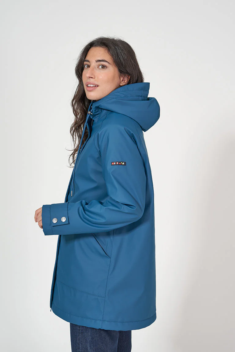 Chubasquero con forro a rayas – Image 3