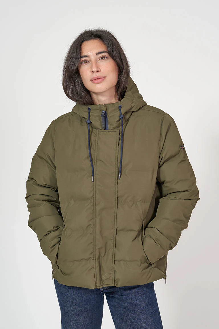 Chubasquero impermeable puffy con capucha – Image 5