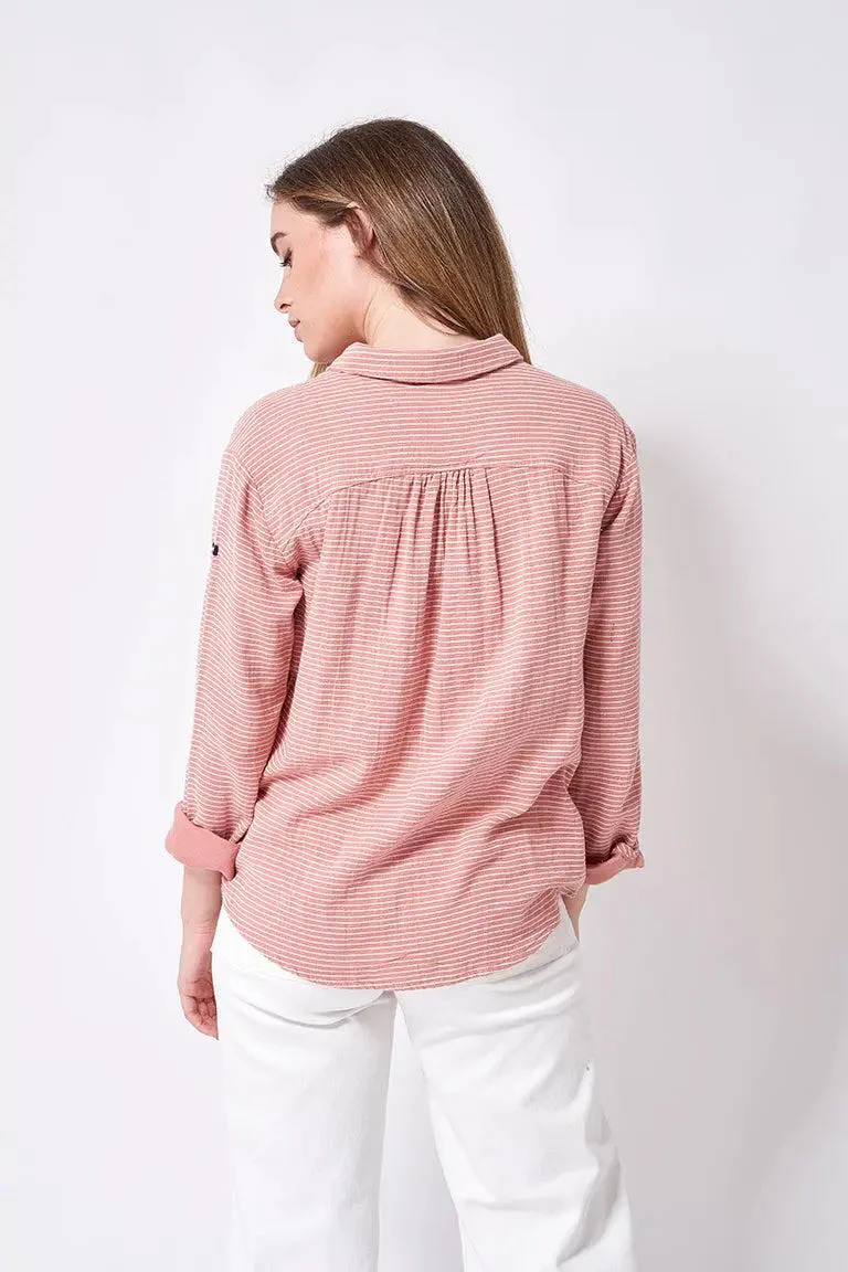 Camisa de gasa/algodón manga larga – Image 3