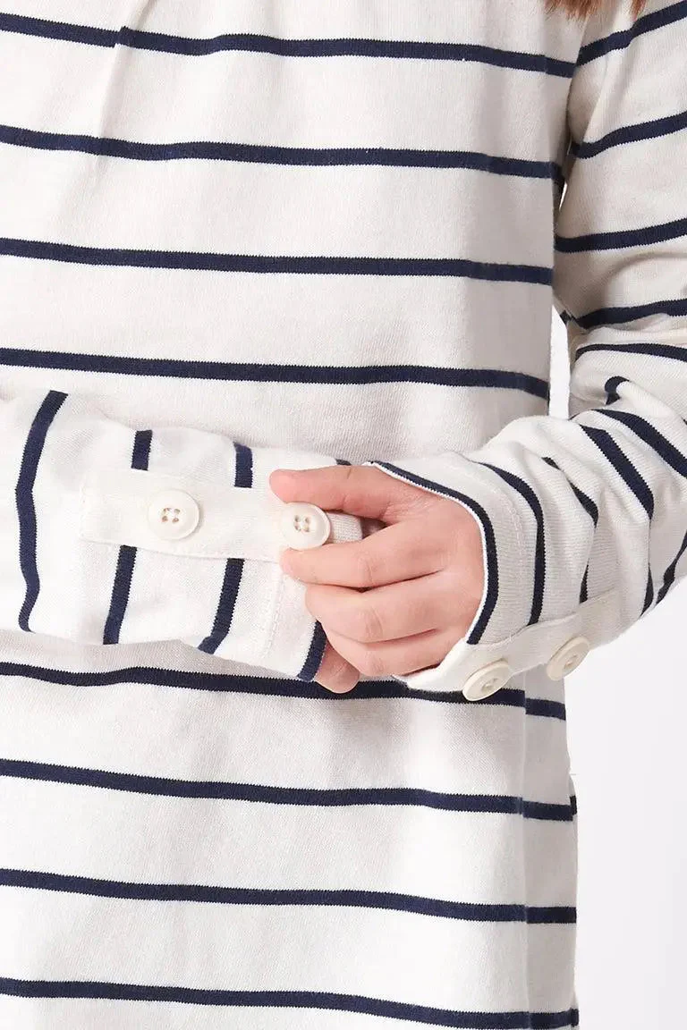 Camiseta a rayas de algodón manga larga – Image 3