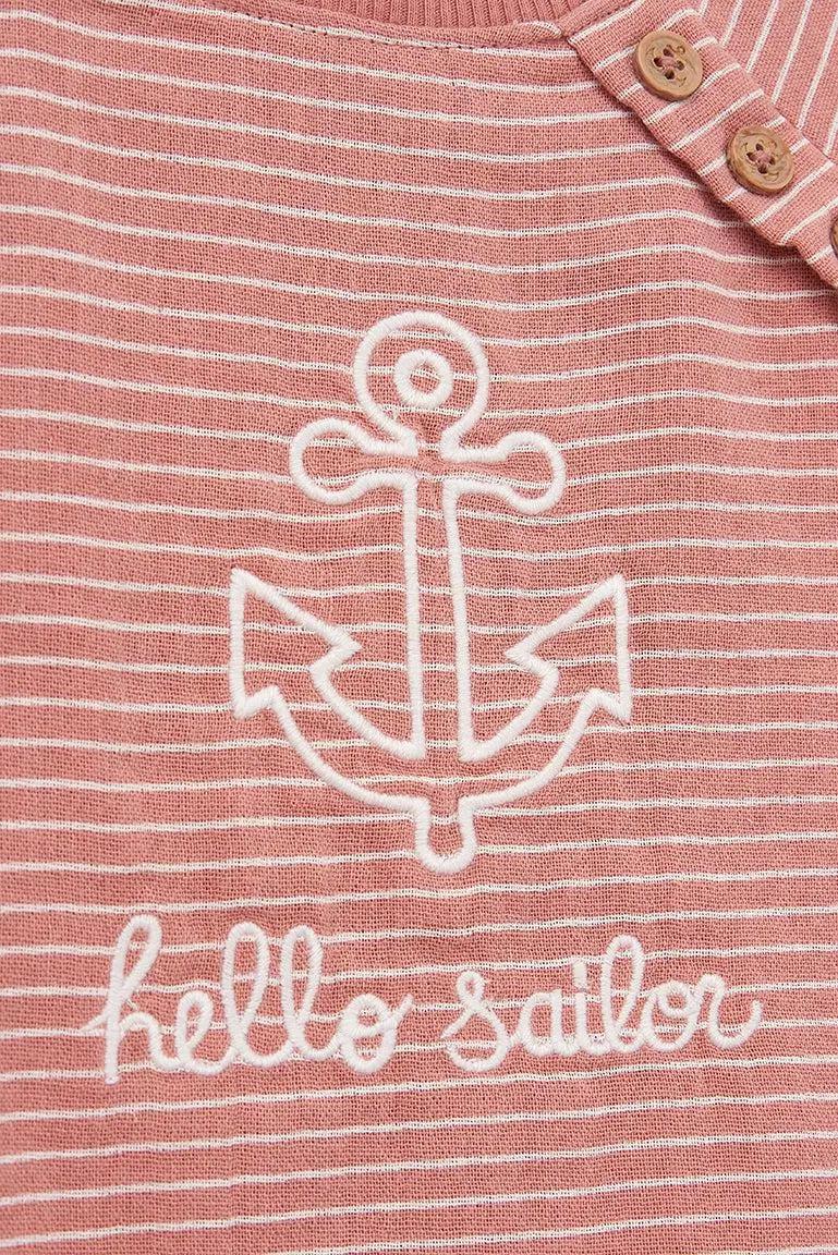 Camiseta algodón 100% con ancla 'Hello sailor' – Image 5