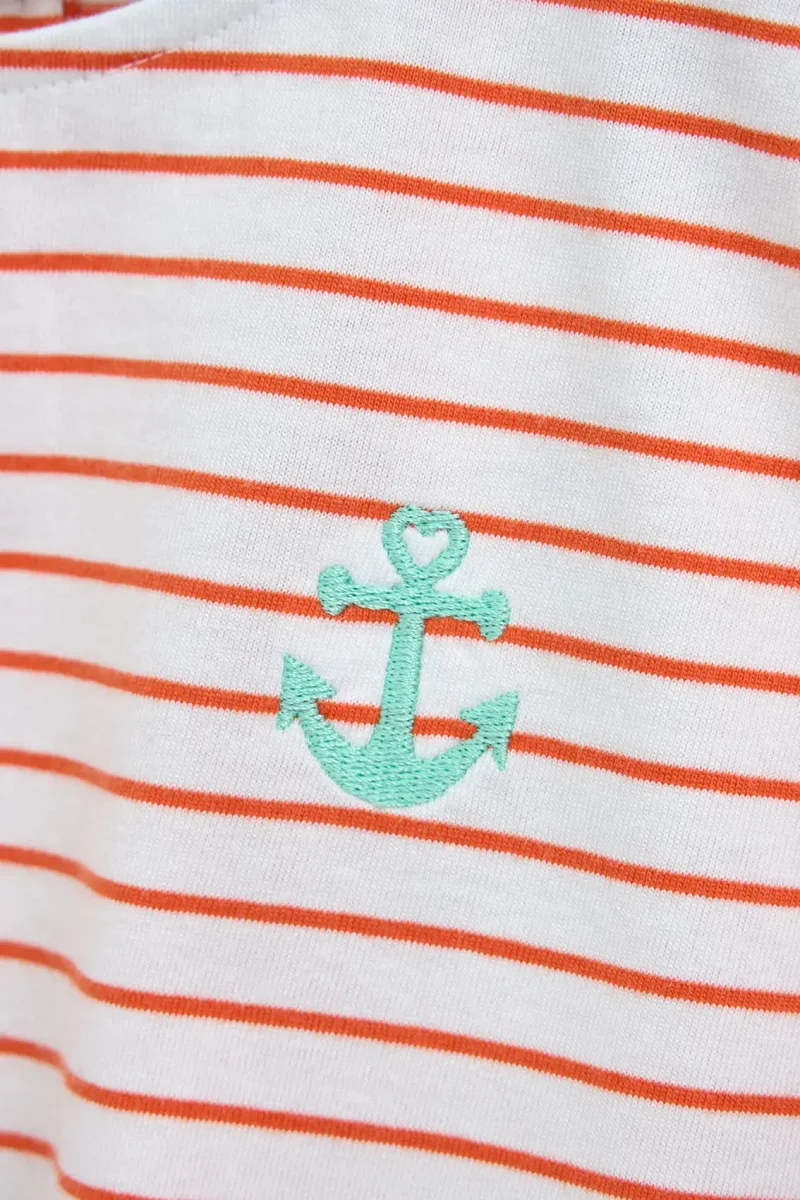 Camiseta de algodón con rayas finas manga japonesa – Image 5