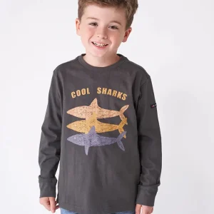 Camiseta manga larga con tiburones