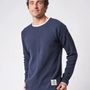 Camiseta manga larga cuello redondo en algodón