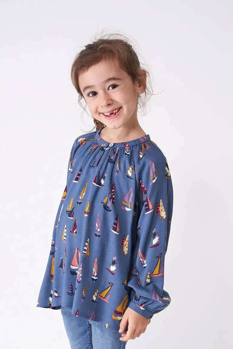 Camiseta manga larga con veleros