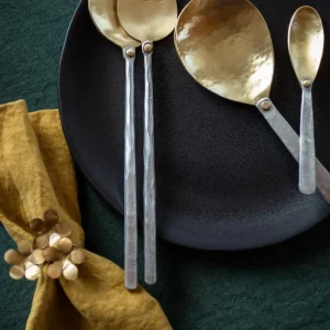 Cuillère et fourchette de service Oya