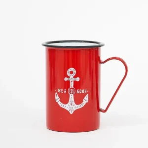 Taza alta de metal ancla