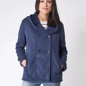 Forro polar con capucha y botones