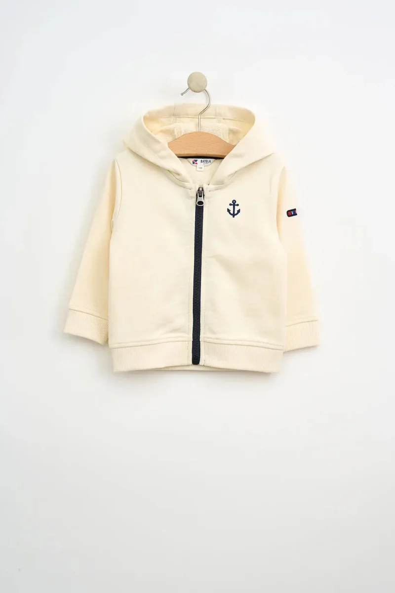 Chaqueta bebé de algodón Terry con capucha – Image 4