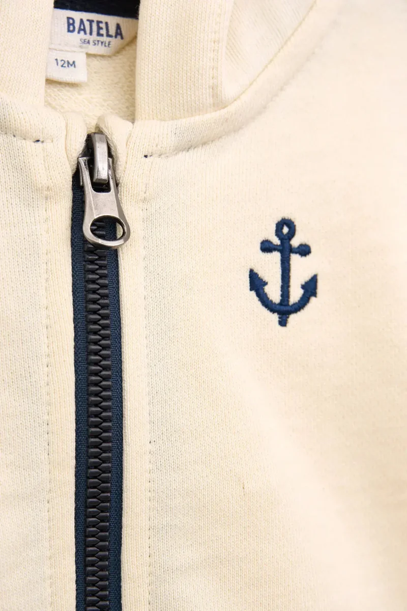 Chaqueta bebé de algodón Terry con capucha – Image 6