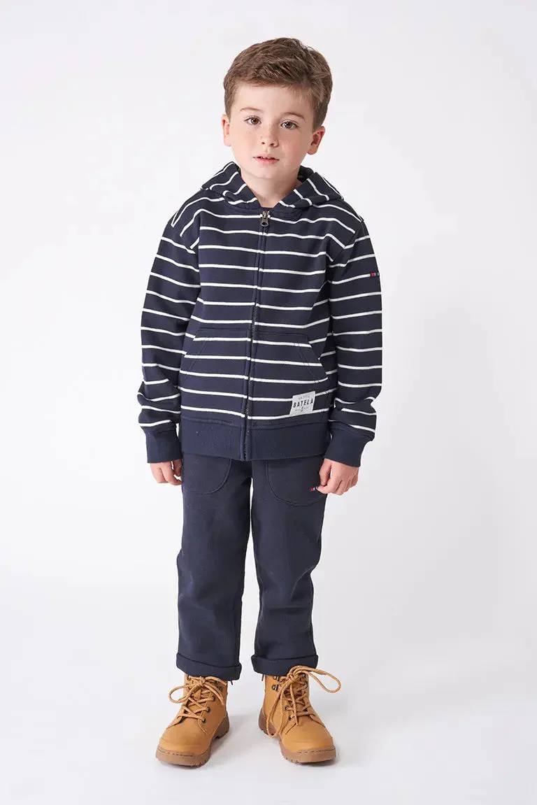 Sudadera a rayas con capucha en algodón terry – Image 3