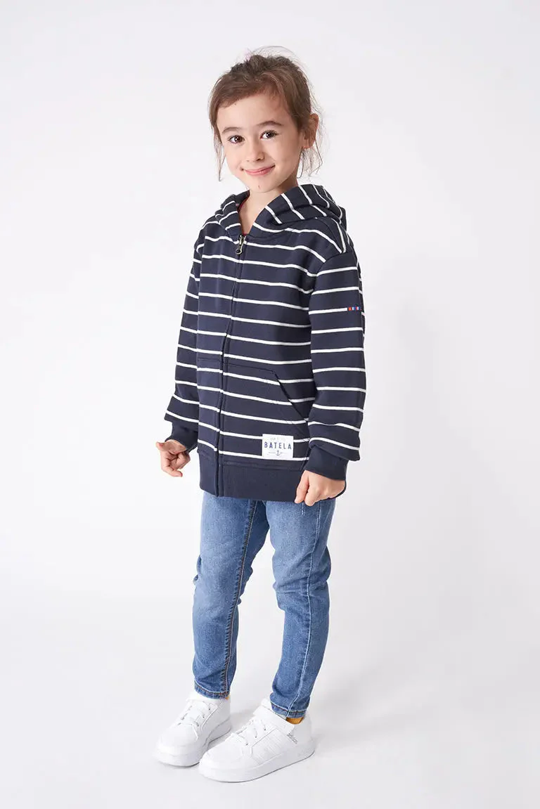 Sudadera a rayas con capucha en algodón terry – Image 6