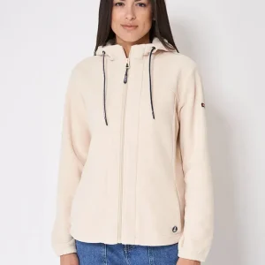 Chaqueta polar abierta con capucha
