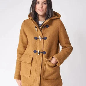 Trenca de lana cocida con capucha