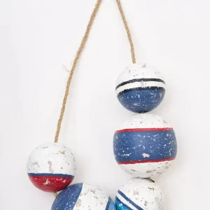 Colgante de boyas de madera grandes