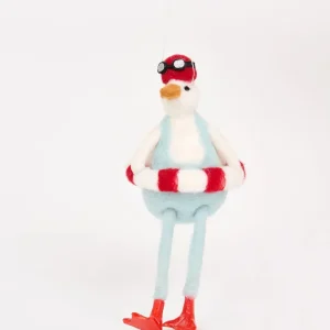 Colgante en fieltro con pato nadador