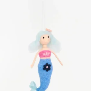 Colgante en fieltro sirena