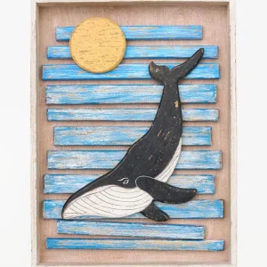 Cuadro de madera con ballena