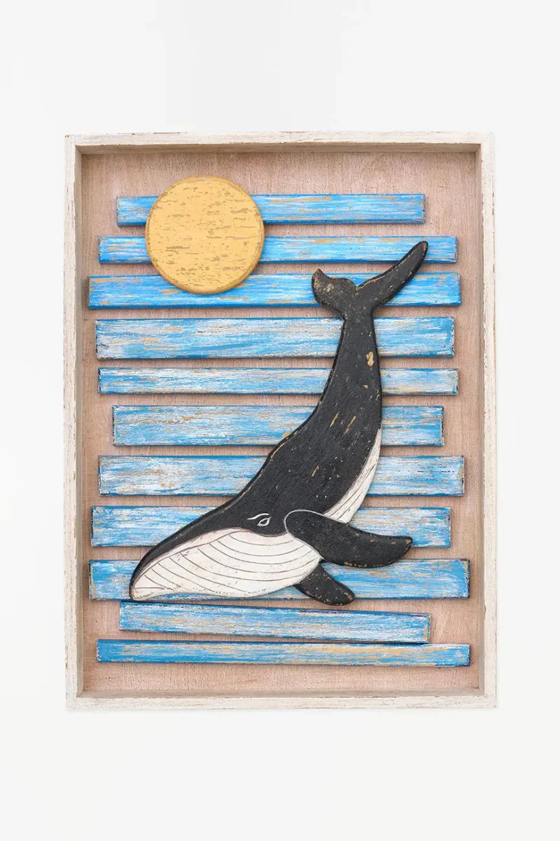 Cuadro de madera con ballena – Image 2