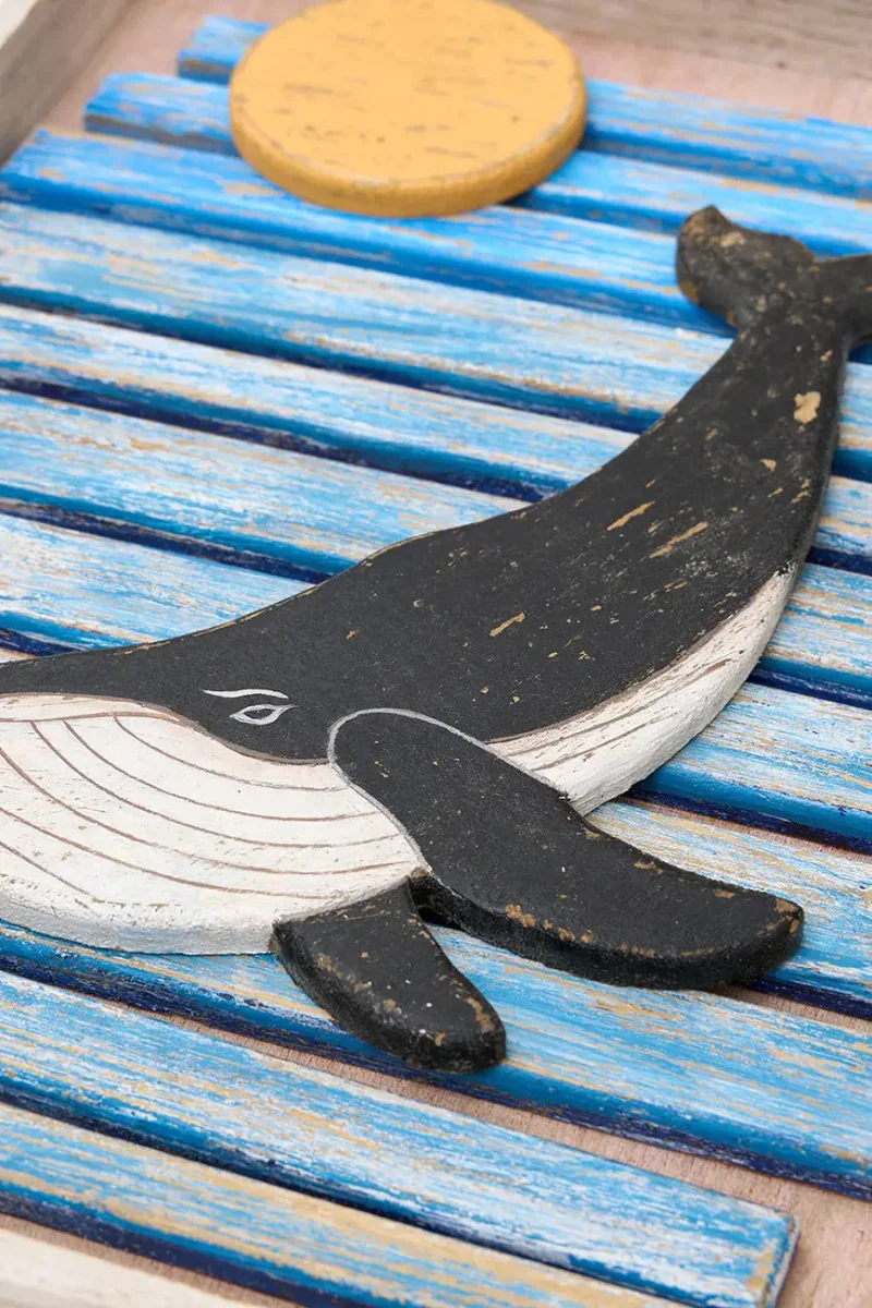 Cuadro de madera con ballena – Image 3