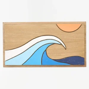Cuadro de madera con paisaje marino
